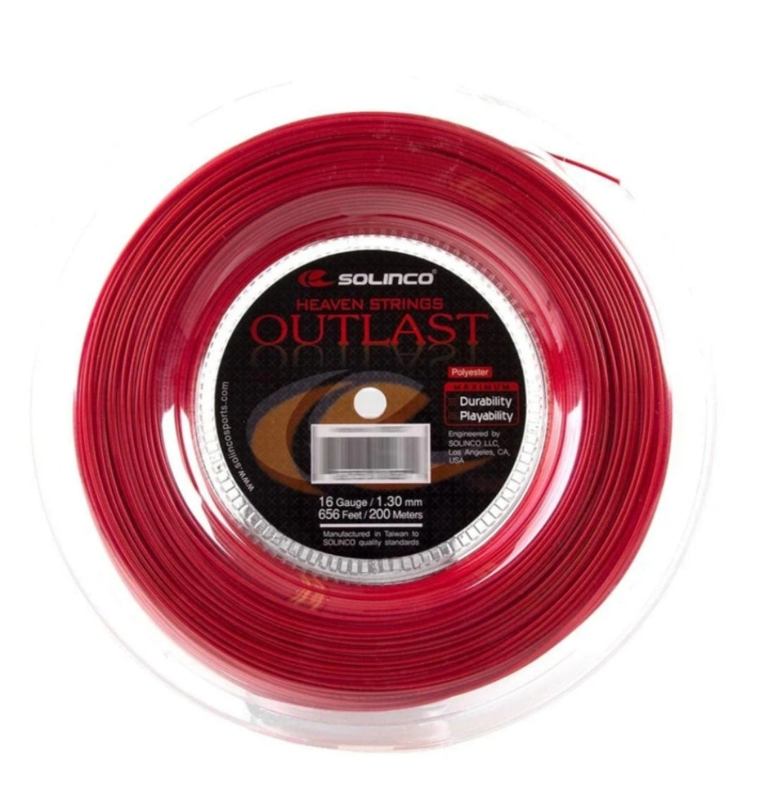 SOLINCO OUTLAST REEL 1.30MM TENNIS STRING - 200 M (RED)