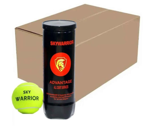 SKY WARRIOR ADVANTAGE ALL COURT TENNIS BALL CARTON (24 CANS)