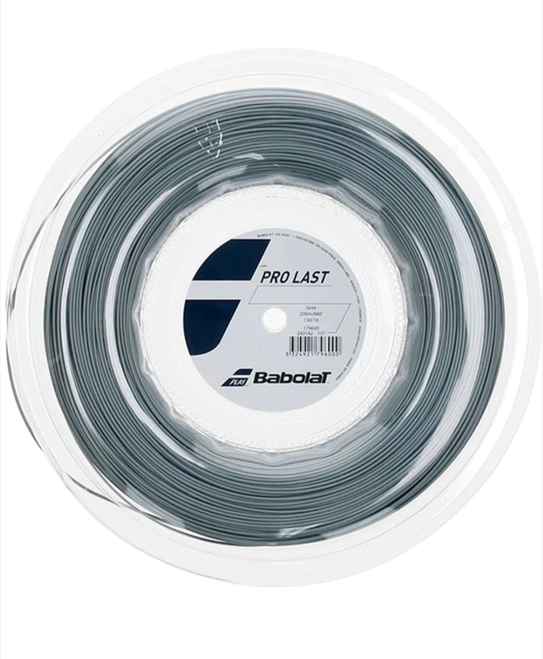 BABOLAT PRO LAST 16 STRING REEL (200 M) - GREY