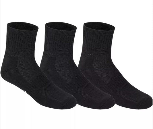 Asics Quarter Socks (Pack of 3)- Black