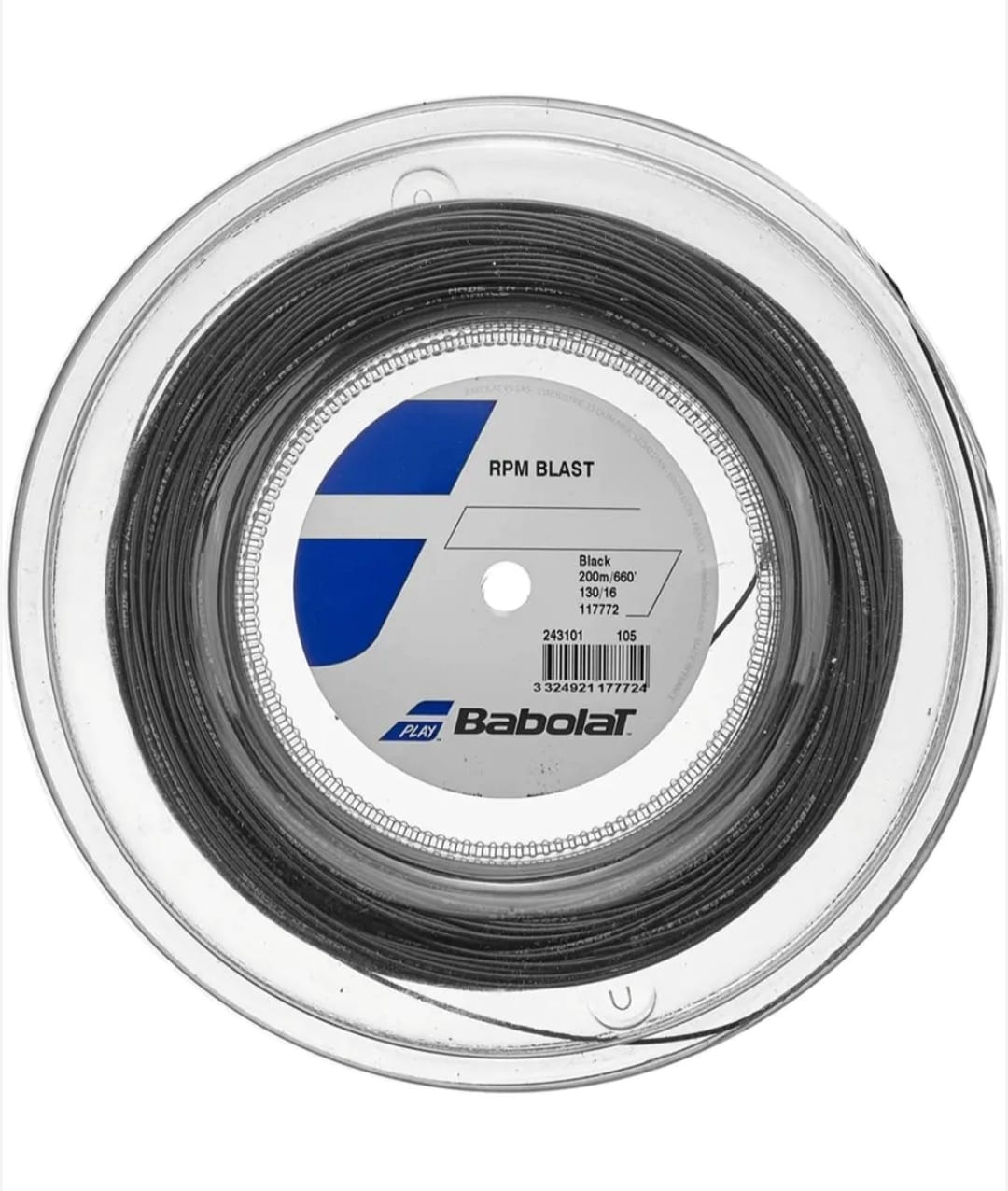 BABOLAT RPM BLAST REEL 1.30MM TENNIS STRING - 200 M (BLACK)